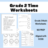 Second Grade Time Worksheets (NO PREP) (PRINT and GO)