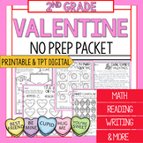Second Grade Valentine Math and Reading Worksheets | Valen