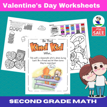 Preview of Second Grade Valentine's Day Worksheets Printables