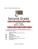 Second Grade Welcome Packet for parents