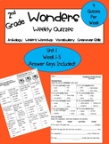 Second Grade Wonders Weekly Quizzes- Complete Bundle