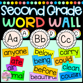 Preview of 2nd Grade Word Wall | Second Grade Sight Words |Common Core High Frequency Words