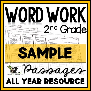 Preview of Second Grade Word Work with Digital Option - Science of Reading - Free Sample