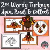 Second Grade Wordy Turkeys Sight Word Game