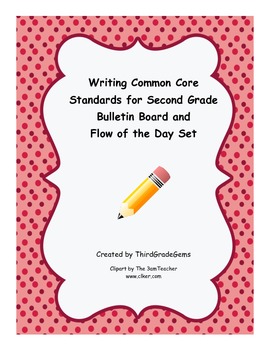 Preview of Second Grade Writing Common Core Standards Bulletin Board Set