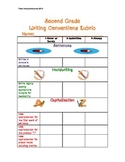 Second Grade Writing Conventions Rubric***Standards Based 