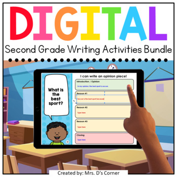 Preview of Second Grade Writing Standards-Aligned Digital Activity Bundle