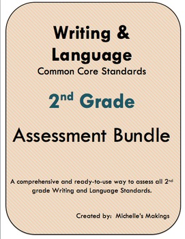 Preview of Second Grade Writing and Language Common Core Assessments