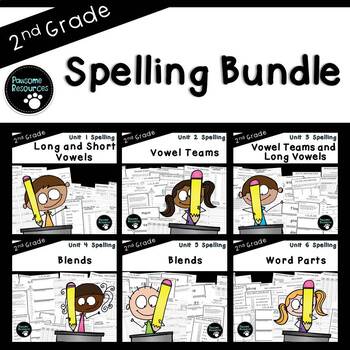Preview of 2nd Grade Spelling Bundle (36 Lists, Standard Aligned-EDITABLE version included)