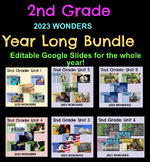 Second Grade Year Long Wonders 2023 Google Slides Mega Bundle