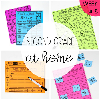 Preview of Second Grade at Home - Week Eight