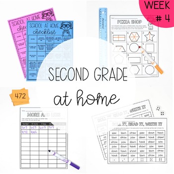 Preview of Second Grade at Home - Week Four