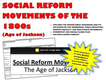 Preview of Second Great Awakening & Social Reform Movements of the 1800s (Age of Jackson)