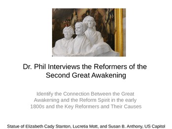 Preview of Second Great Awakening and Reformers of the 1800s - A Play