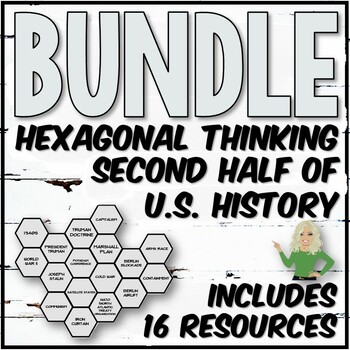 Preview of Second Half U.S. History Hexagonal Thinking Activity Bundle