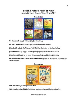 Preview of Second Person Point of View Mentor Texts