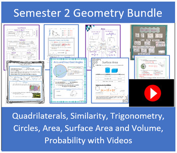 Preview of Second Semester High School Geometry Bundle