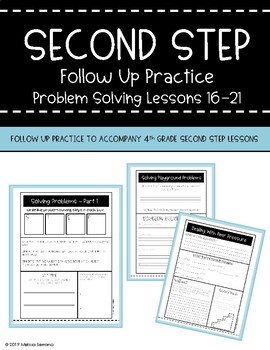 Second Step Sel Follow Up Practice Sheets Lessons 16 21 4th Grade