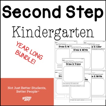 Preview of Second Step Kindergarten Worksheets- Year Long Bundle