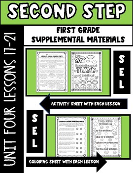 Preview of Second Step Unit 4 Supplemental Resources - SEL - First Grade