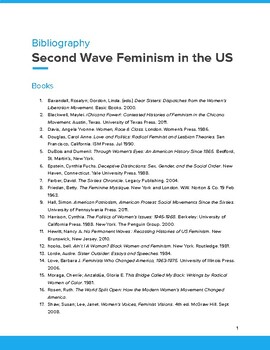 Preview of Second Wave Feminism in the US (w/ Primary Sources)