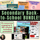 Secondary Back to School Activities BUNDLE! | Interactive 