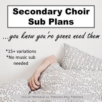 Preview of Secondary Chorus Music Sub Plans
