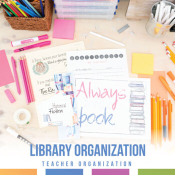 Preview of Secondary Classroom Library Resources: posters, borders, banners, labels
