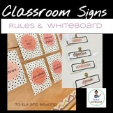 Secondary Classroom Rules Whiteboard Signs  Bulletin Board