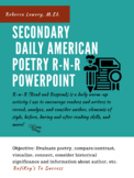 Secondary Daily American Poetry Read and Respond PowerPoin