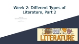 Secondary Different Types of Literature