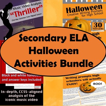 Preview of Secondary ELA Halloween Activities