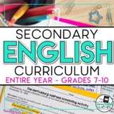Secondary English Curriculum Bundle: Common Core - Grades 7-10