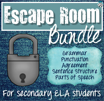Preview of Secondary English Escape Room Bundle