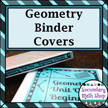 Preview of Binder Covers Secondary Geometry (Editable!!!  11 Units!!!)