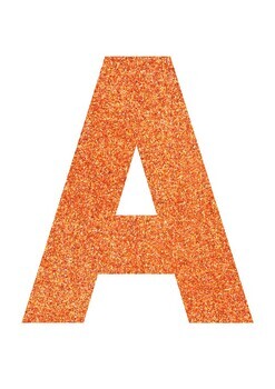 Preview of Secondary Glitter Prints | A-Z 0-9 Decor Printable Bulletin Board Letters Number