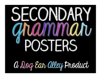 Preview of Secondary Grammar Posters