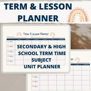 Preview of Secondary High School Unit Overview Lesson Planner Term Weekly Teacher Plan