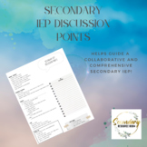 Secondary IEP discussion points