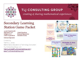 Preview of Secondary Learning Station Games