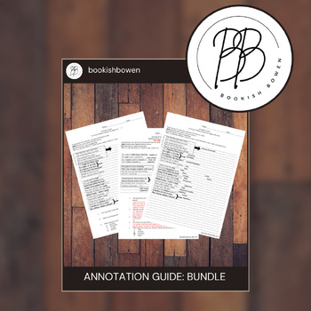 Preview of Secondary Level Poetry Annotation Guides Bundle - Halloween & Scaffolding