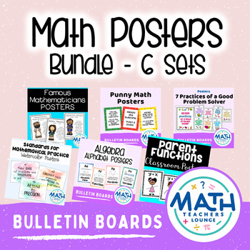 Preview of High School Math Posters Bundle - Bulletin Board