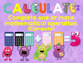 Math Vocabulary Terms & Definitions - Fun Monster Themed P