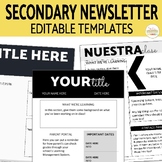 Secondary Newsletter Template EDITABLE Spanish and English