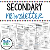 Secondary Newsletter Template for Middle and High School