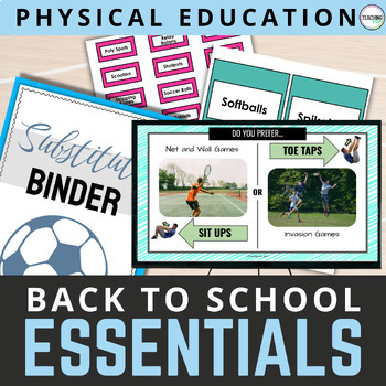 Preview of Phys Ed Back to School BUNDLE | Sub Plans / Cooperative & First Day Activities