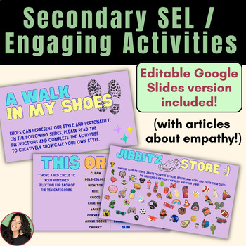 Preview of Secondary SEL Activity (Get-to-know-you | Brain Break)