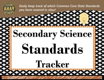 Preview of Secondary Science Standards Tracker