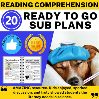 Preview of Emergency Science Long Term Sub Plan Reading Comprehension Passage Bundle