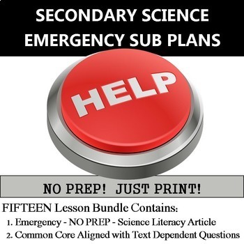 Preview of Secondary Science Sub Plans